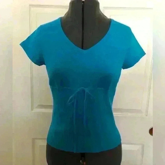 Annex fitted v-neck bluse cotton women large petite - Picture 1 of 4